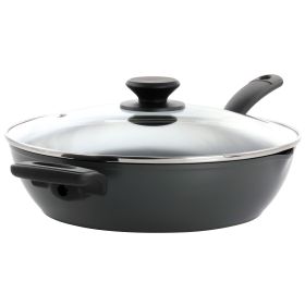 Oster Kingsway 3.9 Quart Aluminum Nonstick Saute Pan in Black