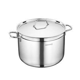 Korkmaz Alfa 2 Piece 14 Liter Stainless Steel Deep Casserole Dish with Lid