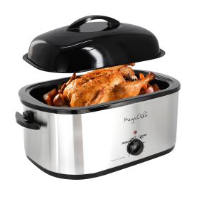 MegaChef 22 Quart Electric Roaster Oven with High Dome Self-Basting Lid