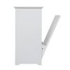 Trash Can Cabinet with Adjustable Tilted Angles;  Kitchen Garbage Bin Holder for Kitchen;  Living Room and Balcony;  White