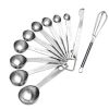 Measuring Spoons: U-Taste 18/8 Stainless Steel Measuring Spoons Set of 9 Piece: 1/16 tsp;  1/8 tsp;  1/4 tsp;  1/3 tsp;  1/2 tsp;  3/4 tsp;  1 tsp;  1