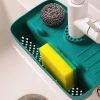 1pc Splash Guard For Sink Faucet; 10.63"x5.51"; Faucet Drain Rack; Super Absorbent Fast Drying Mat Sink Gadgets; Drip Catcher For Kitchen; Drain Stora